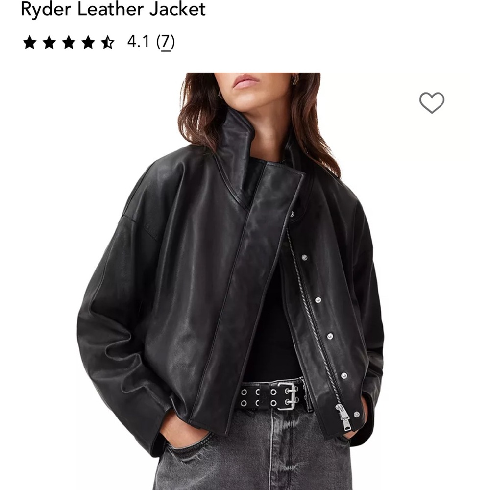 All Saints Ryder Black Leather Jacket